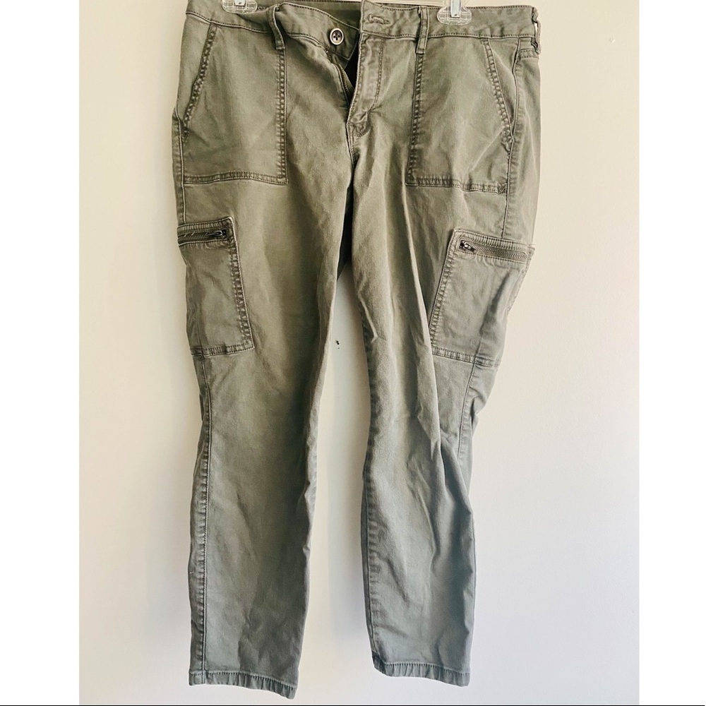 Army green skinnies